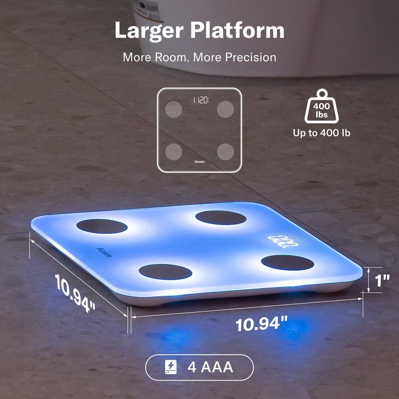 Smart 7-color Bluetooth body fat scale, one-click measurement of BMI and body fat